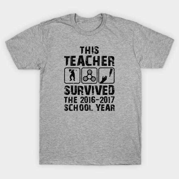 This Teacher survived the 2016 2017 school year T-Shirt by superkwetiau